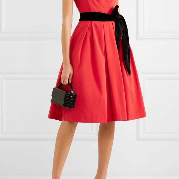 J Crew Red Faille Dress w Velvet Sash 8 - Picture 5 of 5